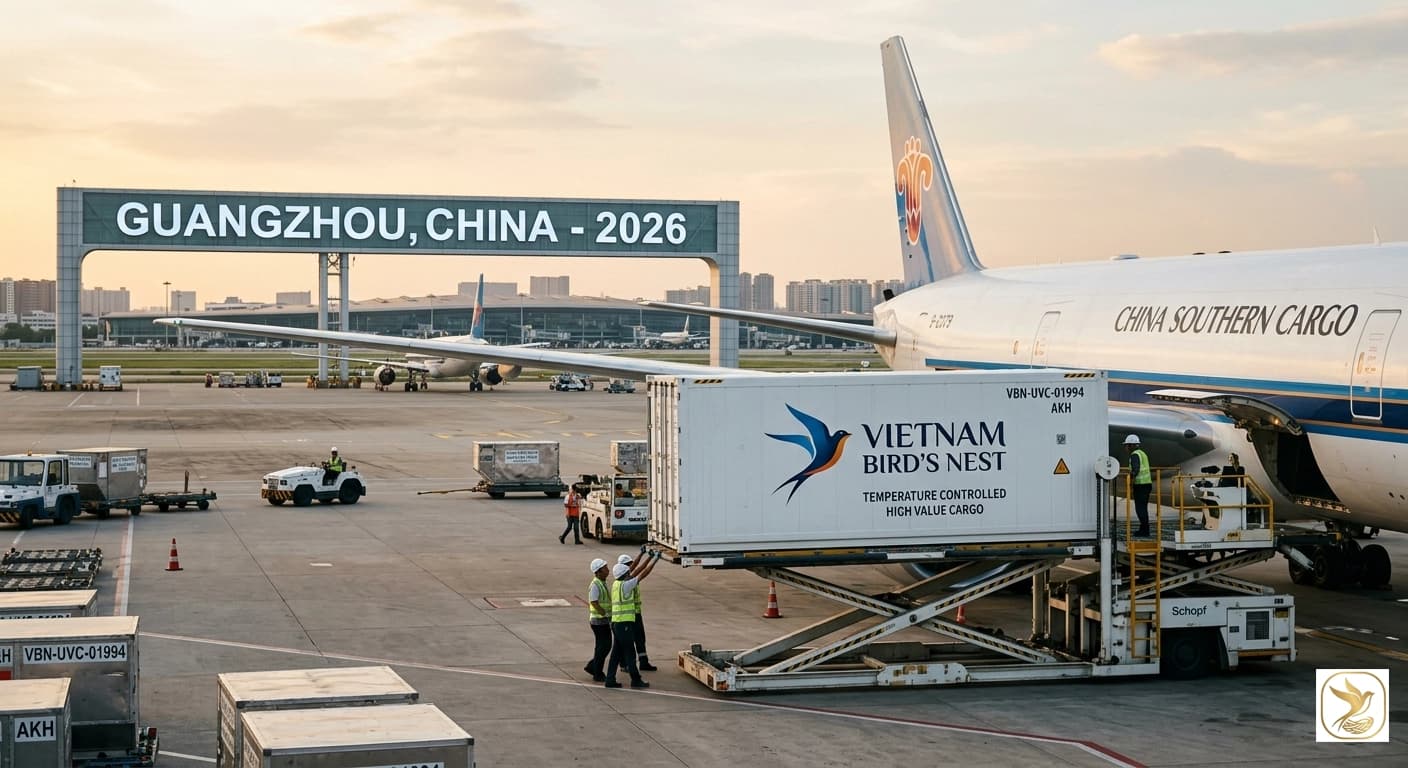 Hướng dẫn thủ tục xuất khẩu yến sào chính ngạch sang Trung Quốc năm 2026