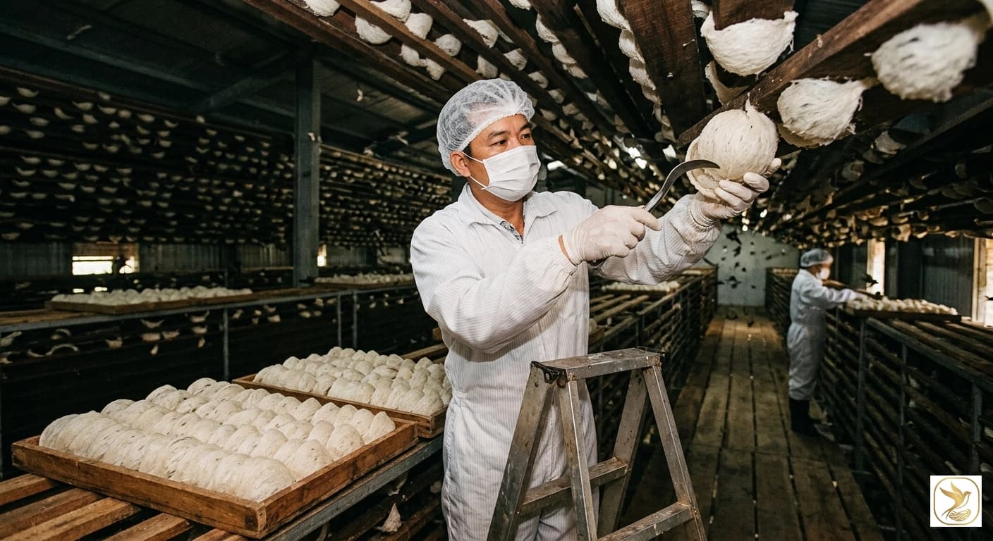Quy trình vận hành nhà yến trên 10 năm tại Việt Nam: Nguồn cung yến sào số lượng lớn chất lượng cao