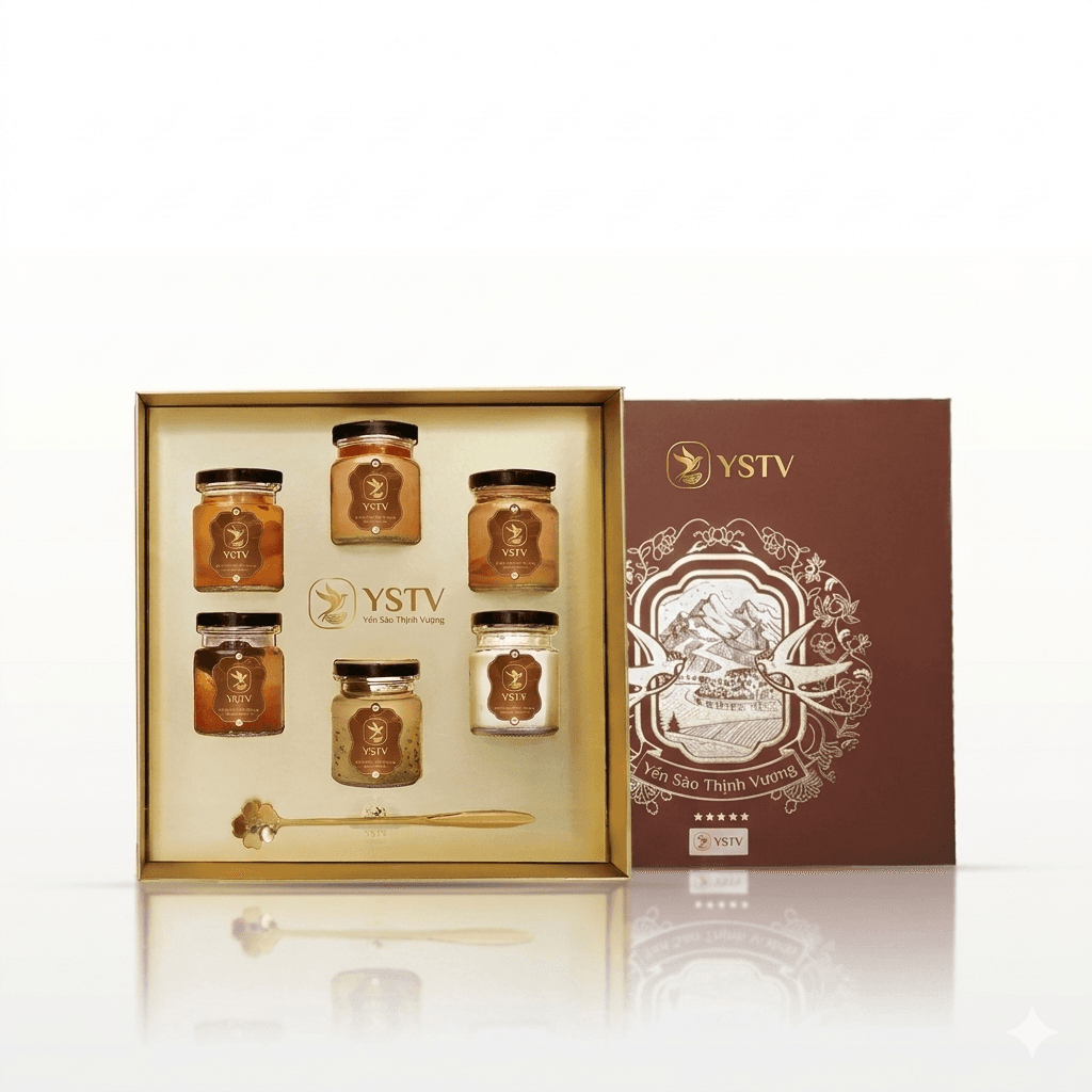Set Yến Chưng Sẵn Hộp Vuông Cao Cấp